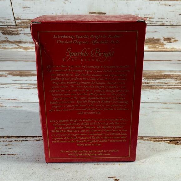 Radko Sparkle Bright Penguin Blown Glass Christmas Ornament 3" Multicolor - Picture 3 of 5